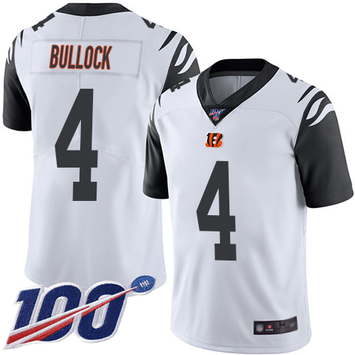 Cincinnati Bengals Limited White Men Randy Bullock Jersey NFL Footballl 4 100th Season Rush Vapor Untouchable